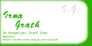 irma grath business card